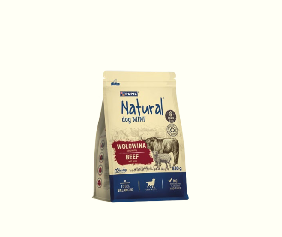 HIGH MEAT Tørrfôr for Voksne Hunder - Storfe og Lam med 50% kjøtt i 830g pakning, kornfri premium hundemat